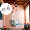 2 Set Swing Hanger, Iron Suspension Hammock Hanging Chair Hook with Fixed Plate Accessories, 450kg Load, Durably for Outdoor Swings view 3