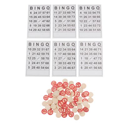 SUPVOX 1 Set Russian Bingo Chess Game Educational Bingo Game for Wooden Design Safe and Fall Resistant Fun Family Activity