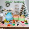 VUTIKPIX Mini 3D Printed Animals with Dragon Eggs Set, 3D Printed Fidget Toys Bulk, Small Articulated Animal Figures,Easter Basket Stuffers, Pocket Pets, Desk Decor, Party Favors (Animal Family) view 2