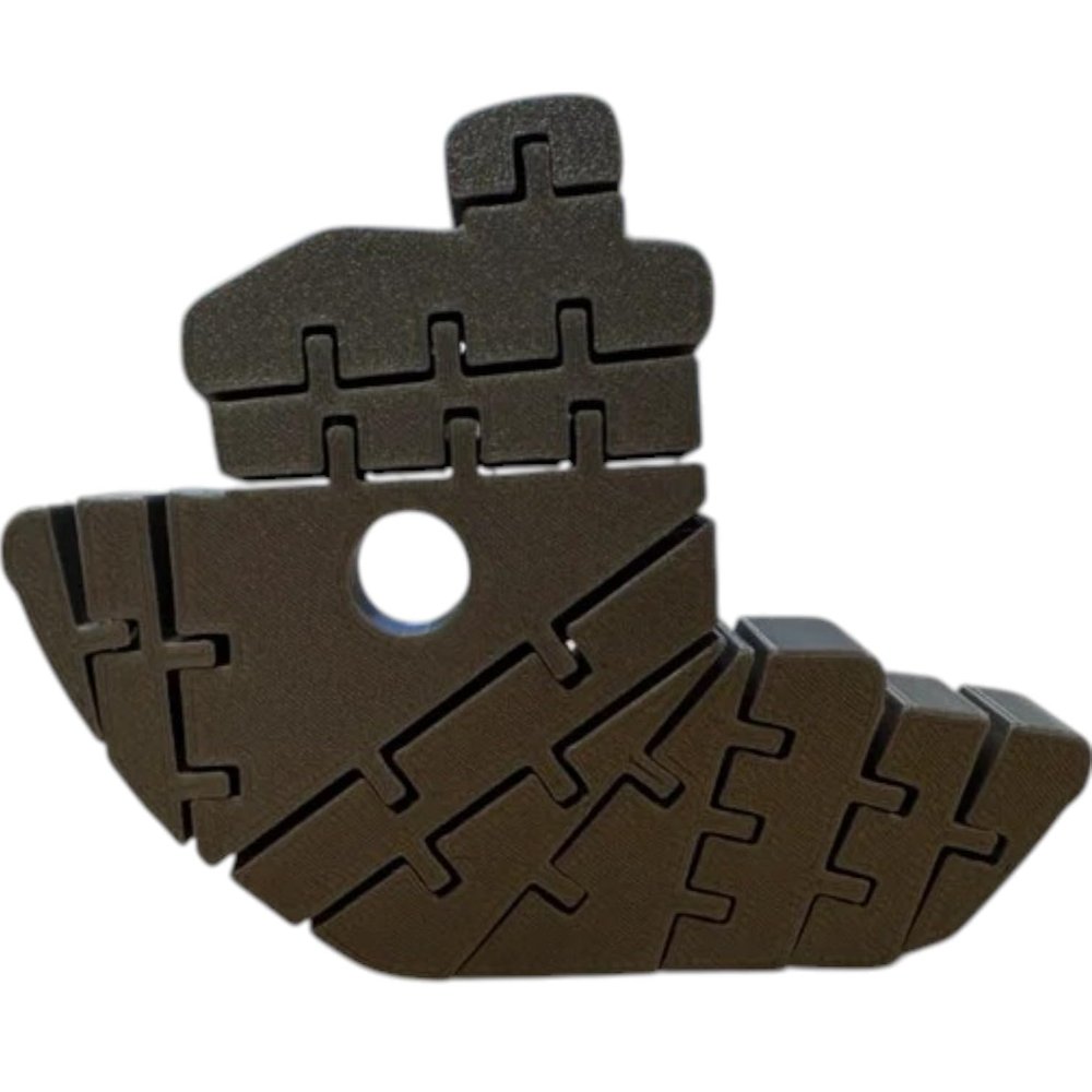 Articulated Fidget Ship  Nautical-Themed Fidget Boat Sculpture for Desk Display & Stress Relief  3D Printed in Canada