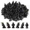 100 Pcs Mini Resin Crows Bulk Black Raven Figurines, Realistic Gothic Miniature Decor for Halloween Displays, Garden & DIY Crafts view 1