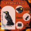 100 Pcs Mini Resin Crows Bulk Black Raven Figurines, Realistic Gothic Miniature Decor for Halloween Displays, Garden & DIY Crafts view 2