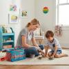 Hautton Carrying Case for Toniebox 2/1 Audio Player, Portable Travel Storage Organizer Bag for Tonies Starter Set, Figures, Headphones and Charging Station with Shoulder Strap and Handle -Blue view 2