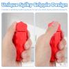 2pcs Spiky Fidget Keychains, Spiky Grippie Stim Toy Portable Anxiety Fidgets for Adults Novelty Gifts Fidget Keychain Sensory Toy for Home Office (Blue, Red) view 3