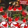 100 Pcs Mini Resin Red Cardinal Bird Figurines  Tiny Cardinal Ornaments for Christmas, Cake Toppers, Garden Crafts, Dollhouse, Fairy Micro Landscape, Party and Home Decorations view 3