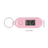 Toyvian 2 Pieces Hanging Keychain Clock Plastic Digital Clock Silent for Students Pink view 2