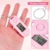 Toyvian 2 Pieces Hanging Keychain Clock Plastic Digital Clock Silent for Students Pink view 4