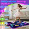 MOMUSE Kids Dance Mat with Display & Lockable Levels, 2 Challenge Modes Electronic Dance Pad 6 Volume Levels Built-in Music Toy Musical Mat, Christmas Birthday Gift for 3-12 Years Girls Boys view 3