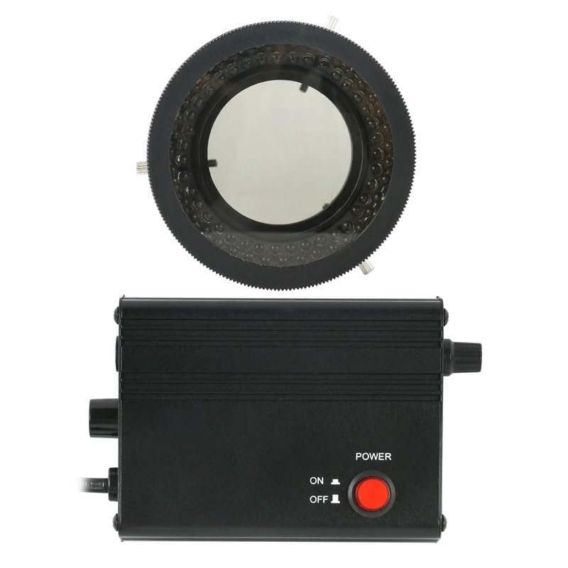 70mm Microscope 78 LED Ring Light Illuminator Polarized Light Polarizer Adjusted Vision Illuminator Eliminate Reflect Light