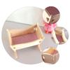 HOODANCOS 1 PC Mini Furniture Wooden Cradle Model for Creative Adorable Dollhouse Accessory Safe Wood Cloth Material for Educational Purposes Party Decorations view 2