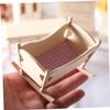 HOODANCOS 1 PC Mini Furniture Wooden Cradle Model for Creative Adorable Dollhouse Accessory Safe Wood Cloth Material for Educational Purposes Party Decorations view 3