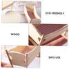 HOODANCOS 1 PC Mini Furniture Wooden Cradle Model for Creative Adorable Dollhouse Accessory Safe Wood Cloth Material for Educational Purposes Party Decorations view 4