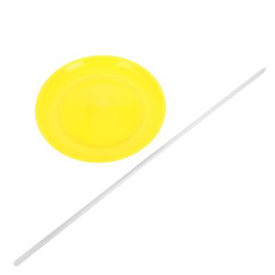 BESTonZON Juggling Spinning Plate Set with Stick Lightweight Stage Prop for Circus Performances Easy for Beginners Fun Entertainment for Festivals and Parties Yellow