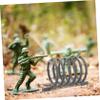 KOMBIUDA 8pcs Large Spring Wire Fence Guardrail Toy DIY Army Scene Accessories for Plastic Soldiers Barbed Wire view 4