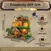 IiecrKiie DIY Miniature Dollhouse Kit, 3-Story House Building Set with LED Lights, Tiny House Kit, Doll House Kits for Adults to Building, Unique Gift for Birthday Father's Day, view 2
