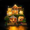 IiecrKiie DIY Miniature Dollhouse Kit, 3-Story House Building Set with LED Lights, Tiny House Kit, Doll House Kits for Adults to Building, Unique Gift for Birthday Father's Day, view 4