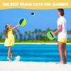 Aunnitery Outdoor Games - Beach Toys, Toss and Ball Set with 4 Paddles and 3 Balls, Perfect Yard Games Sets, Playground Sets for Backyards Easter Birthday for Kids/Adults/Family view 3