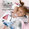 Personalized Toddler Nap Mat for Girls, Custom Name Kids Nap Mat with Piggy Voyage Theme, Daycare Sleeping Mats with Removable Pillow and Soft Minky Dot Blanket for Preschool, Travel, Kindergarten view 2