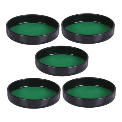 BESPORTBLE 5pcs Dice Cup Bottom Holder Insulated Dice Shaker Tray with Lined Interior Easy Installation for Stable Use