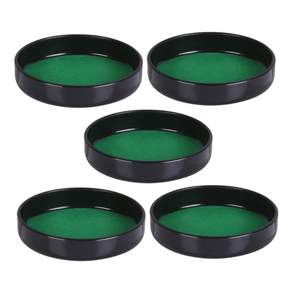 BESPORTBLE 5pcs Dice Cup Bottom Holder Insulated Dice Shaker Tray with Lined Interior Easy Installation for Stable Use