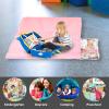 Personalized Toddler Nap Mat for Girls, Custom Name Kids Nap Mat with Pink Bear Pattern, Daycare Sleeping Mats with Removable Pillow and Soft Minky Dot Blanket for Preschool, Travel, Kindergarten view 3