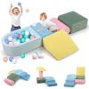 5-Piece Set Baby Climbing Toys For Toddlers 1-3, Foam Climbing Blocks With Ball Pit For Baby, Soft Toddlers Climbing Toy Indoor, Soft Foam Blocks Activity Play Set For Climbing Crawling And Sliding view 1