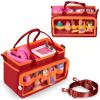 Ottkids Carrying Case Compatible with Toniebox 2/1, Portable Organizer Case for Tonie Figures Characters, Headphones & Accessories, Storage Travel Case with Shoulder Strap and Handle(Red) view 1
