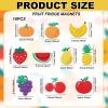 10pcs Fruit Refrigerator Magnets, Waterproof PVC Large Size Cute Decorative Fruit Shaped Fridge Magnets Decorations for Children's Baby Educational Toys view 2