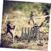 VICASKY 8pcs Military Protection Net Wire Guardrail Blocks DIY Toy Large Spring Wire Fencing for Army Action Figures view 4