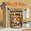 DIY Book Nook Kit,Miniature Dollhouse kit Store,3D Puzzle Tiny House Mini Bookend for Booknook Bookshelf Decor,Gift for Adults and Teens - Bear Bakery (SQ-65) view 3