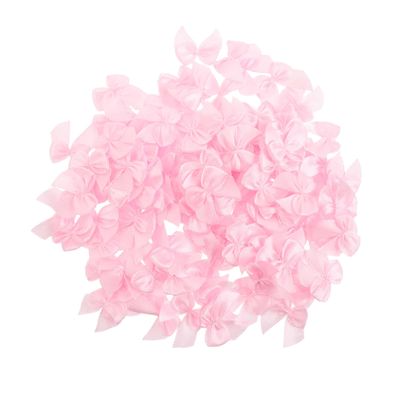 Didiseaon 200pcs Mini Bow Hair Accessories Sweet Polyester Ribbon Bows for DIY Projects Birthday Parties and Everyday Wear Pink