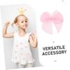 Didiseaon 200pcs Mini Bow Hair Accessories Sweet Polyester Ribbon Bows for DIY Projects Birthday Parties and Everyday Wear Pink view 3