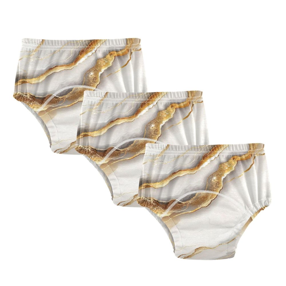 Caihoyu Baby Girls Potty Training Shorts Absorb Water Sleep Underwear for 5T Marble White White