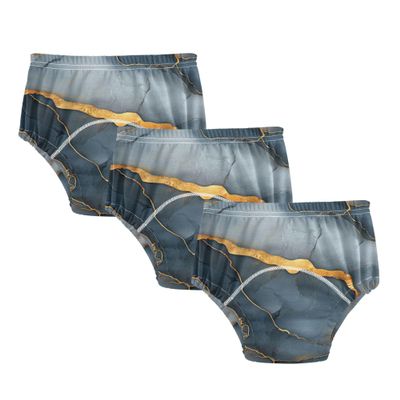 Caihoyu Little Boys Training Underwear Leakproof Overnight Potty Training Underwear Pants for Infant 3T Marble Brown Gray