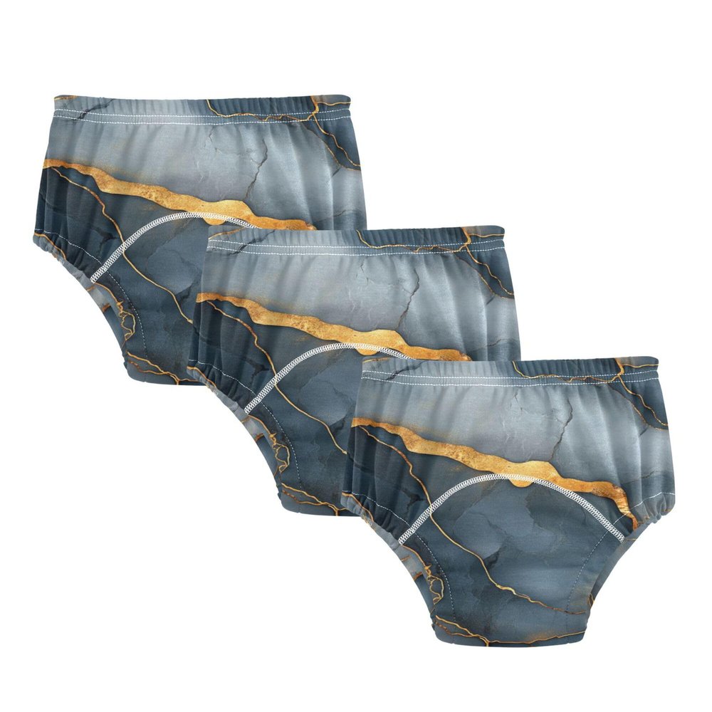 Caihoyu Little Boys Training Underwear Leakproof Overnight Potty Training Underwear Pants for Infant 3T Marble Brown Gray