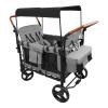 Black Oxford Cloth Foldable Stroller Wagon, Wagon for Kids, 5-Point Harness & Adjustable Canopy - All-Terrain, 66lbs/Seat Capacity, Friendly Baking Paint view 1