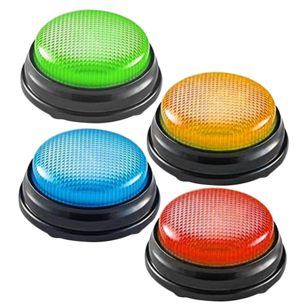 Abaodam 4pcs Answer Button Interactive Classroom Game Show Buzzers for Office Home Educational Use Plastic Reaction Training for Adults