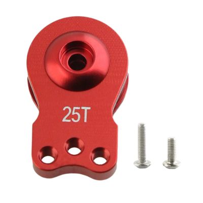 25T Servo Saver Upgrade Part with Screws for Crawler RC Vehicle Steering Arm, RED