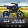 50cc Kids Gas Dirt Bike,Children 2-Stroke Gas Power Motorcycle Petrol Pocket Motorbike Off Road Mini Bike with Front Rear Disc Brakes Max Speed 40KM/H for Boy Girl Age 8-14 New Bl view 4
