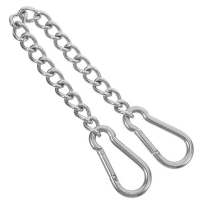 Abaodam Hanging Chair Chain Heavy Duty Stainless Steel Chain for Hammock Swing Punching Bag Weather Resistant Seamless Links with Carabiner Hooks for Use