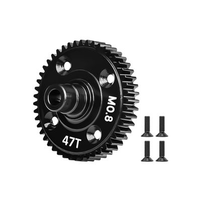 XinGeeek RC Center Gearbox Differential Gears 47T Carbon Steel Diff Gear for Traxxas Mini Maxx Monster Truck-107154-1