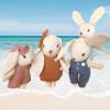 SPEEDY MONKEY Rabbit Family Set  Miniature Bunny Figures with Parents & 2 Baby Rabbits  Pretend Play Doll House Family for Kids, Toddlers, Girls  Cute Dollhouse Decor Toy view 2