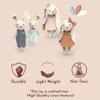 SPEEDY MONKEY Rabbit Family Set  Miniature Bunny Figures with Parents & 2 Baby Rabbits  Pretend Play Doll House Family for Kids, Toddlers, Girls  Cute Dollhouse Decor Toy view 3