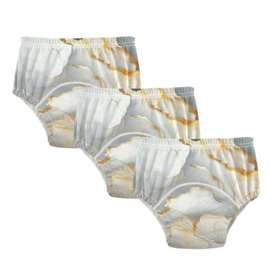 Caihoyu Baby Potty Training Underpants Leakproof Overnight Training Pants for Kids 5T Marble White Neutral