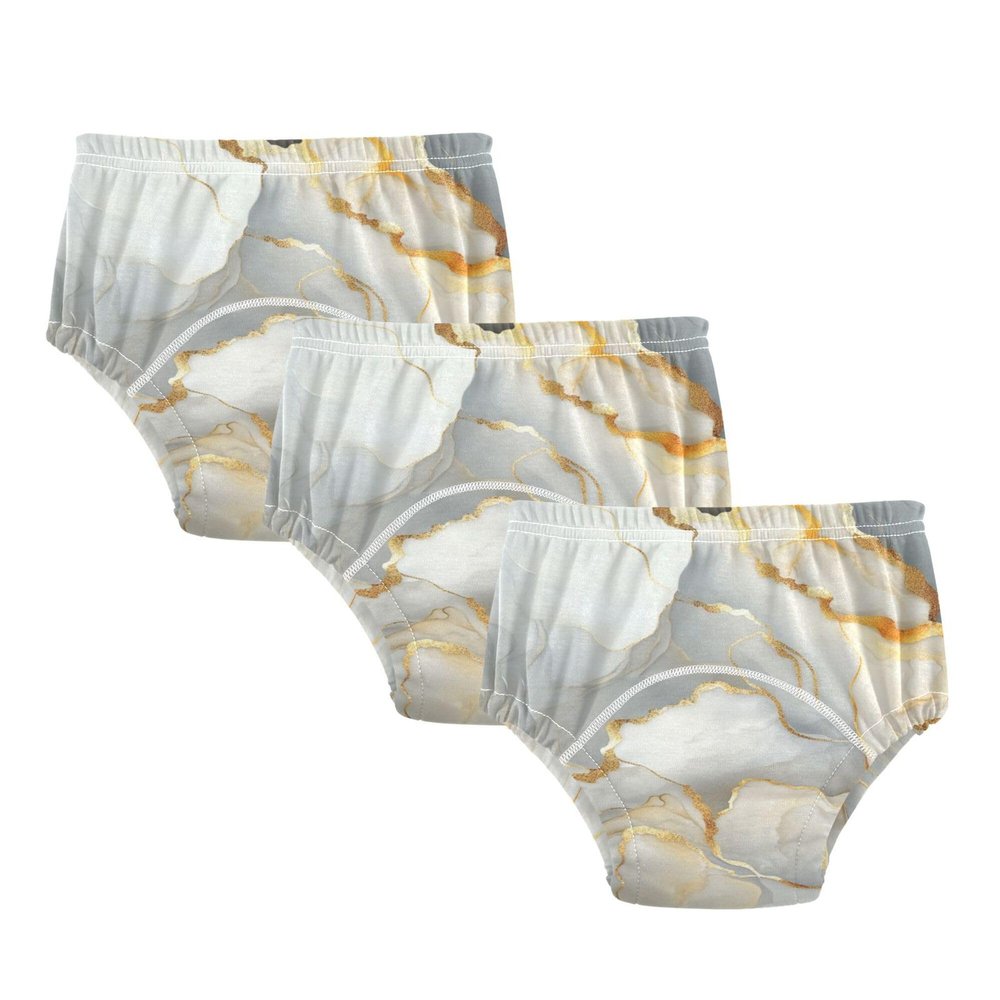 Caihoyu Baby Potty Training Underpants Leakproof Overnight Training Pants for Kids 5T Marble White Neutral