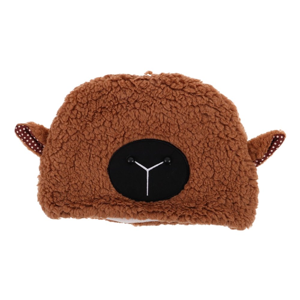 BESPORTBLE Adorable Lamb Ears Hat Plush Sheep Headwear for Winter Cosplay for Birthday Parties Skiing Outdoor Activities Stylish Sheep Ear Hood Khaki