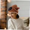BESPORTBLE Adorable Lamb Ears Hat Plush Sheep Headwear for Winter Cosplay for Birthday Parties Skiing Outdoor Activities Stylish Sheep Ear Hood Khaki view 4