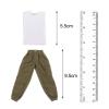 1/12 Scale Male Figure Casual Wear with Cargo Pants and Tank Top for 6 Inch Dolls, White view 3