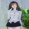 SssHam Doll Clothes Knitted Long Sleeved T-Shirt Pleated Skirt for 1/3 1/4 BJD Dolls 45 cm/60 cm Female Doll Clothing Accessories (Doll Not Included)(1/4) view 2