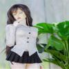 SssHam Doll Clothes Knitted Long Sleeved T-Shirt Pleated Skirt for 1/3 1/4 BJD Dolls 45 cm/60 cm Female Doll Clothing Accessories (Doll Not Included)(1/4) view 3